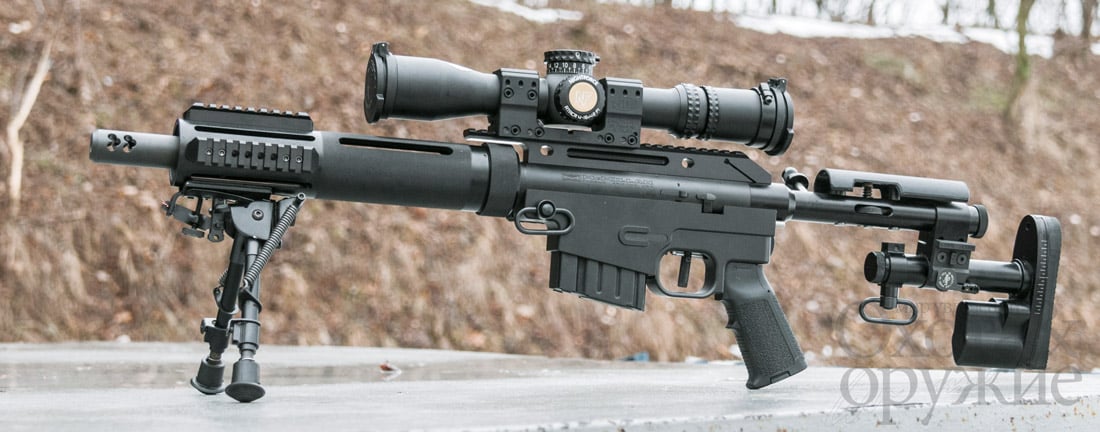Компактная винтовка Alias CS5 отлично сочетается с компактным же прицелом NightForce ATACR 4–16х42