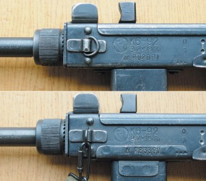 Сверху: маркировка К9-92 раннего выпуска. Снизу: маркировка К6-92 позднего выпуска 