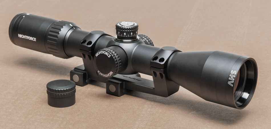 Прицел Nightforce 3-10x42 из новой линейки SHV; барабаны поправок здесь спрятаны под колпачками